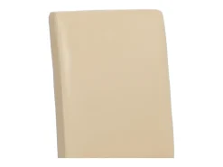 Silla de comedor Littau (set de 4), cuero, patas color crema claro