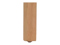 Silla de comedor Littau (set de 4), cuero, patas color crema claro