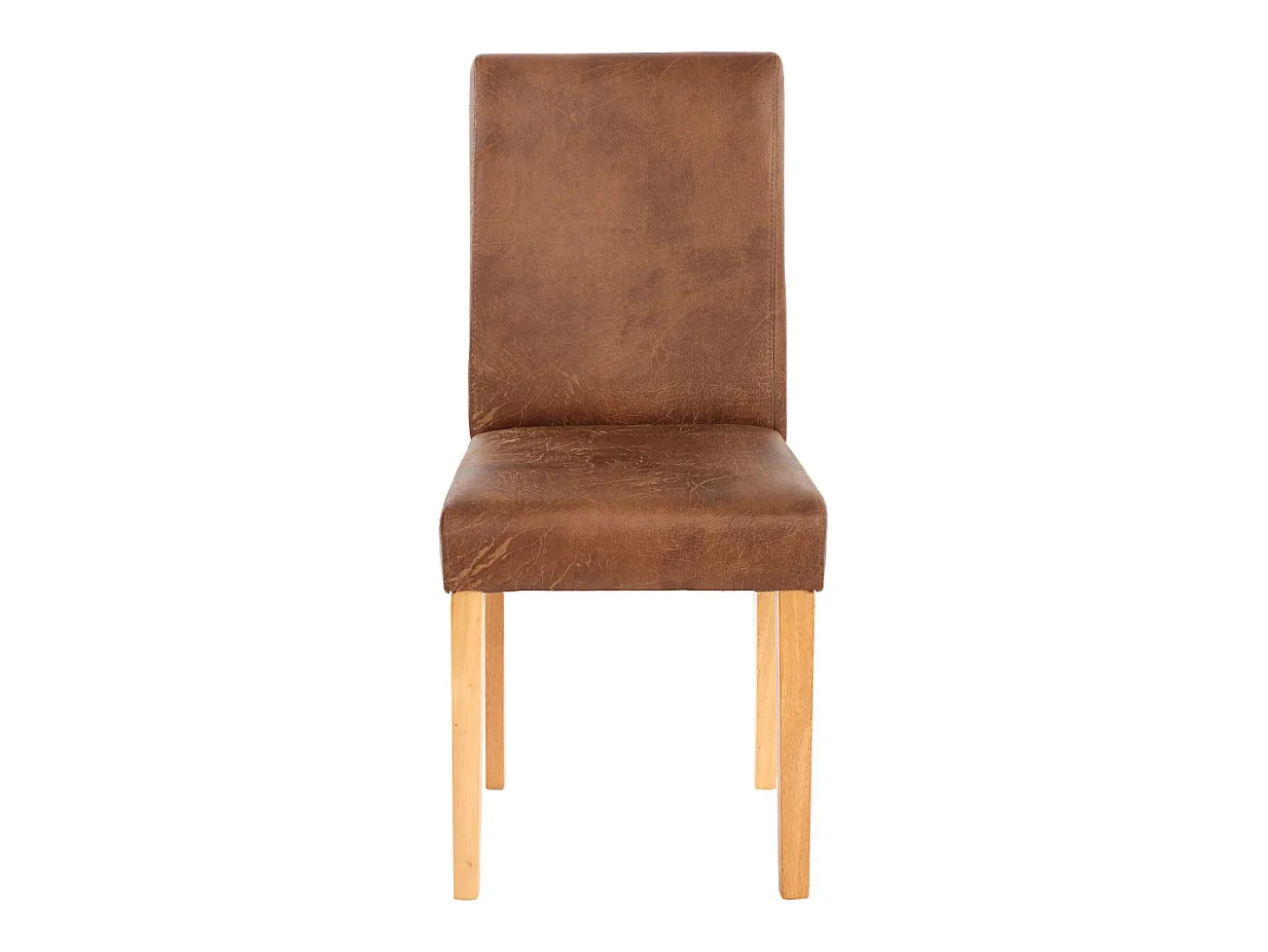 Silla de comedor Littau (set de 4), textil, imitación de ante, patas claras