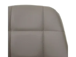 Silla de comedor MCW-A60, polipiel gris topo, base cromada