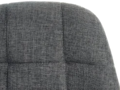 Silla de comedor MCW-A60, tela/textil gris claro, base cromada