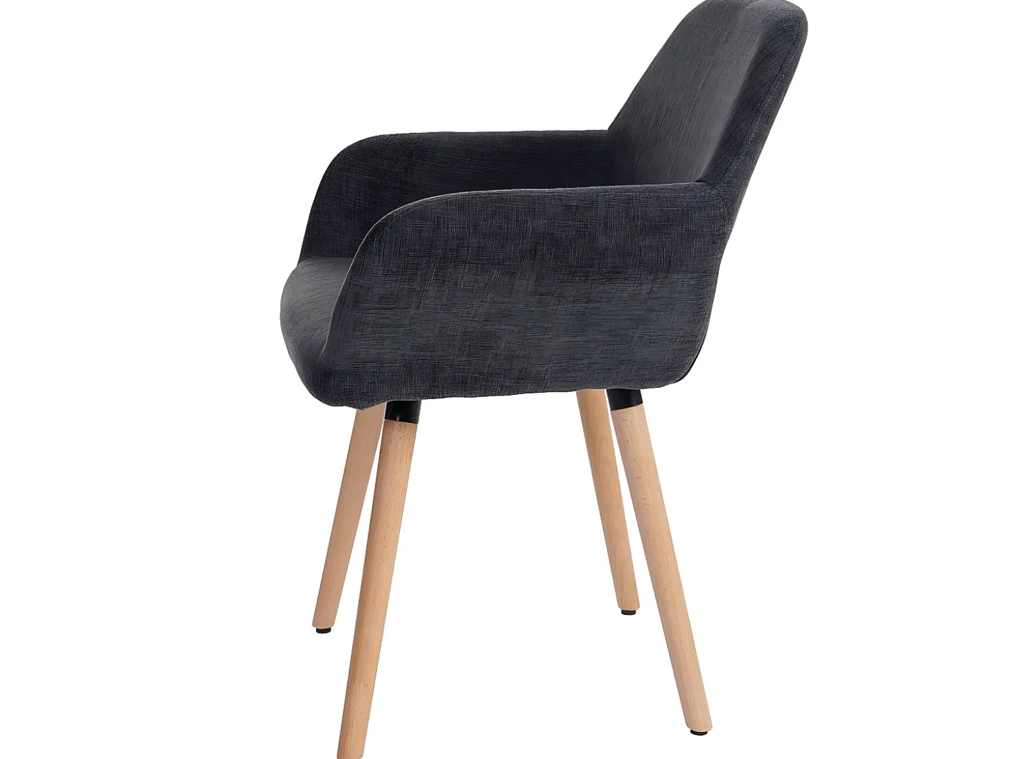 Silla de comedor MCW-A50 II, textil, gris, patas claras