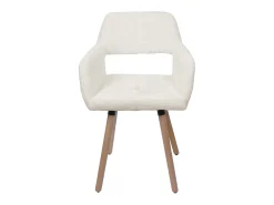 Silla de comedor MCW-A50 II, crema