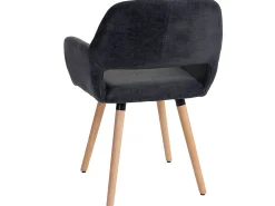 Silla de comedor MCW-A50 II (juego de 6), textil, gris, patas claras
