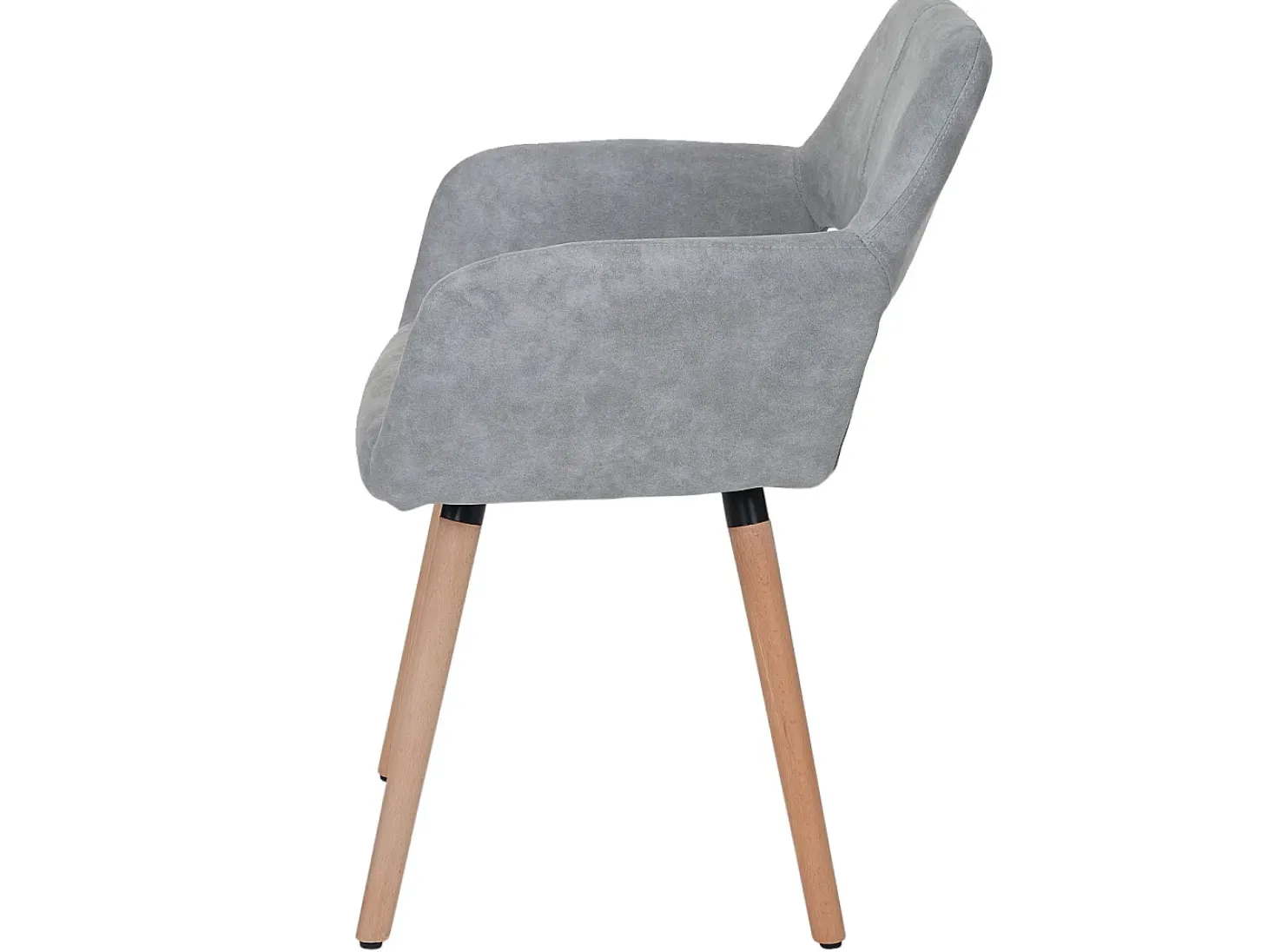 Silla de comedor MCW-A50 II (juego de 6), textil, vintage gris hormigón, patas ligeras