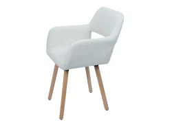 Silla de comedor MCW-A50 II (juego de 6), blanco crema