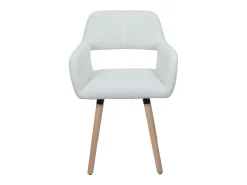Silla de comedor MCW-A50 II (juego de 6), blanco crema