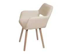 Silla de comedor MCW-A50 II (juego de 6), beige