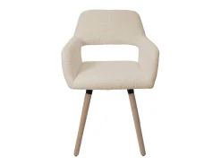 Silla de comedor MCW-A50 II (juego de 6), beige