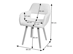 Silla de comedor MCW-A50 II (juego de 6), marrón