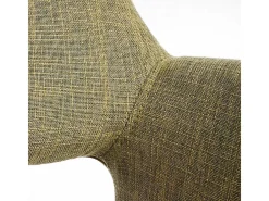 Silla de comedor MCW-A50 II, textil, verde claro, patas claras