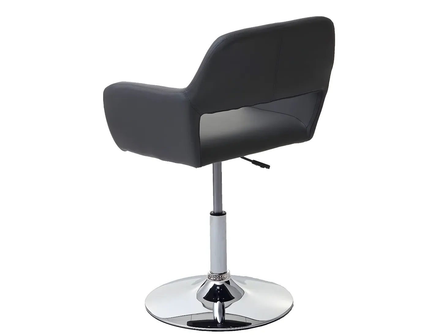 Silla de comedor MCW-A50 III, gris, base cromada