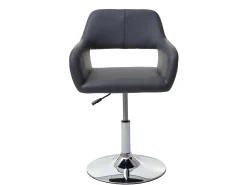 Silla de comedor MCW-A50 III, gris, base cromada