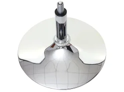 Silla de comedor MCW-A50 III, gris, base cromada