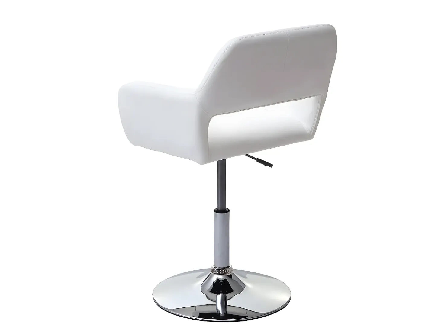 Silla de comedor MCW-A50 III, blanco, base cromada