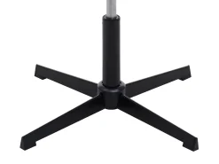 Silla de comedor MCW-A50 IV, polipiel crema, pie negro