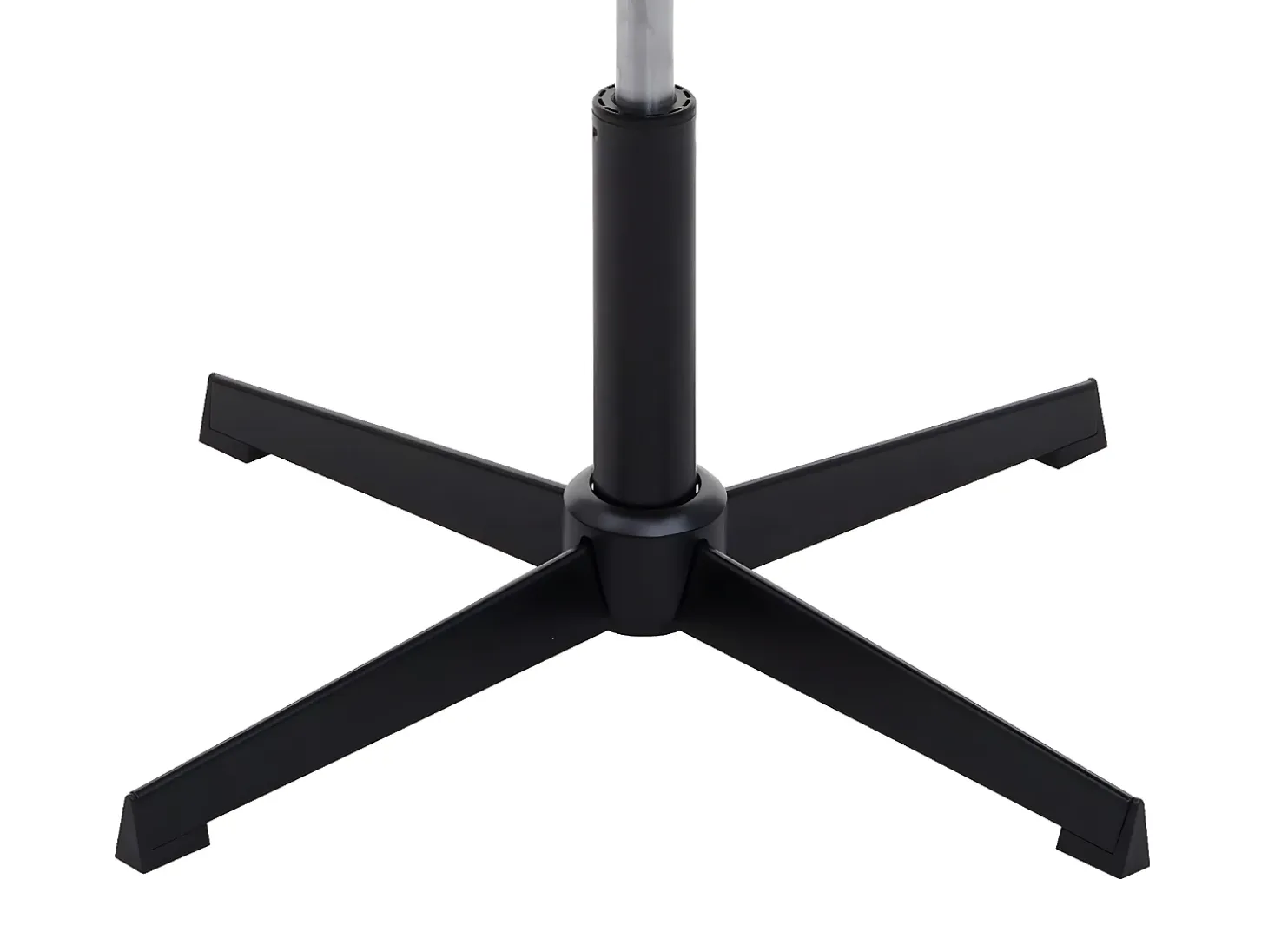Silla de comedor MCW-A50 IV, polipiel crema, pie negro