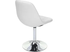 Silla de comedor MCW-A60 (juego de 6), polipiel blanca