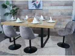 Silla de comedor MCW-A60 (juego de 6), marrón