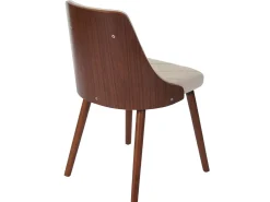 Silla de comedor MCW-A75 (juego de 6), piel artificial crema