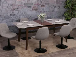 Silla de comedor MCW-A60 (set de 2), gris