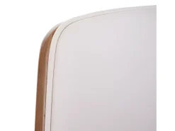 Silla de comedor MCW-B16 (juego de 2), piel sintética color crema