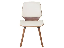 Silla de comedor MCW-B16 (juego de 2), piel sintética color crema