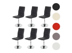 Silla de comedor MCW-C41 (juego de 6), gris