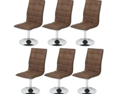 Silla de comedor MCW-C41 (juego de 6), vintage marrón
