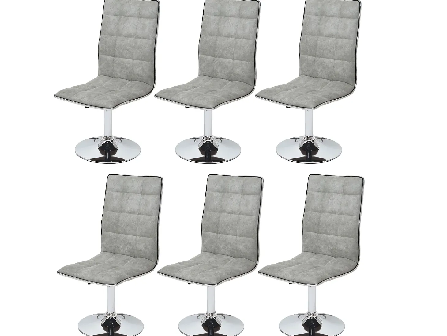 Silla de comedor MCW-C41 (juego de 6), vintage gris hormigón