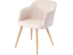 Silla de comedor MCW-D71, crema-beige