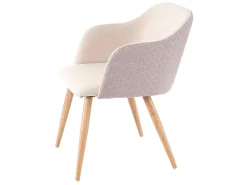 Silla de comedor MCW-D71, crema-beige