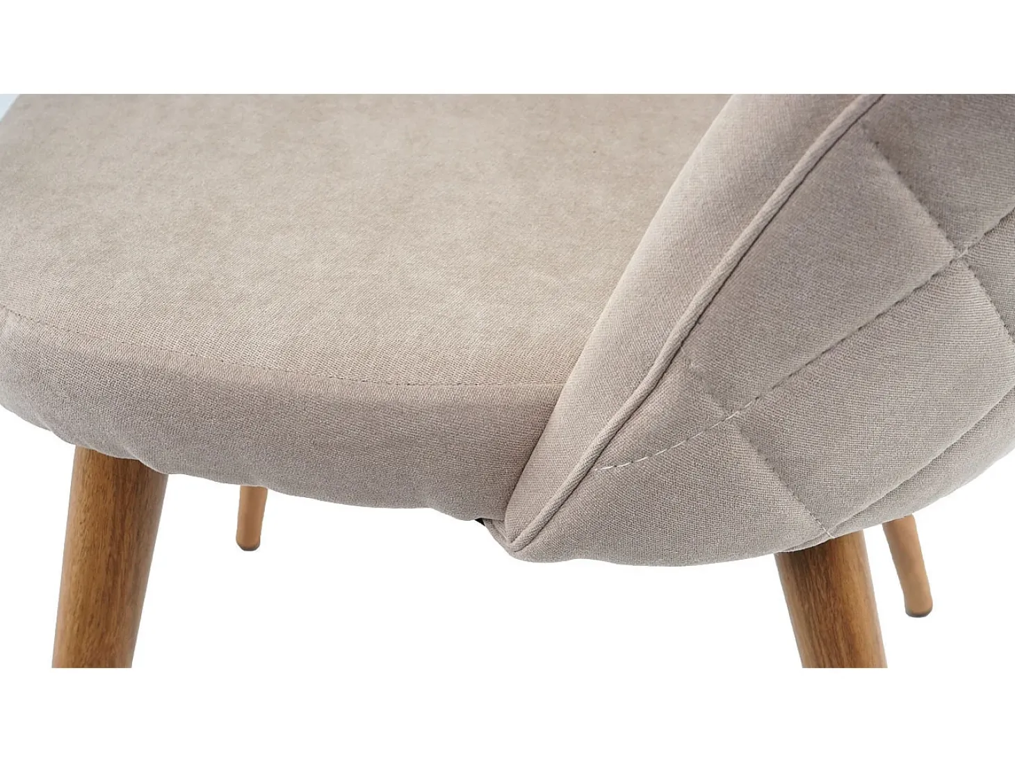 Silla de comedor MCW-D53 (juego de 4), beige