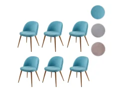 Silla de comedor MCW-D53 (juego de 6), turquesa