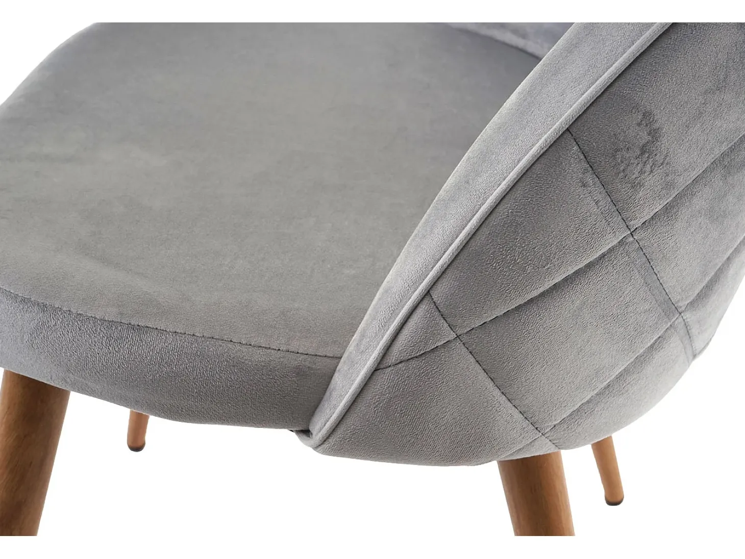 Silla de comedor MCW-D53 (juego de 6), gris claro