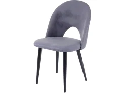 Silla de comedor MCW-D73 (juego de 4), gris oscuro