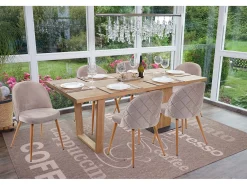 Silla de comedor MCW-D53 (juego de 4), gris-marrón