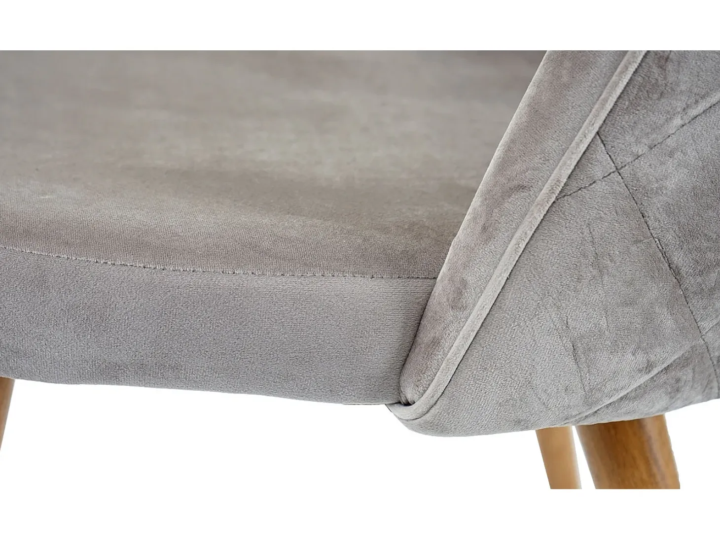 Silla de comedor MCW-D53 (juego de 4), gris-marrón