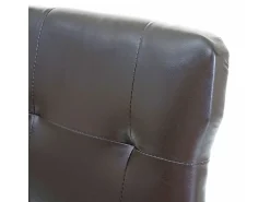 Silla de comedor MCW-E58 (set de 2), polipiel marrón, patas oscuras
