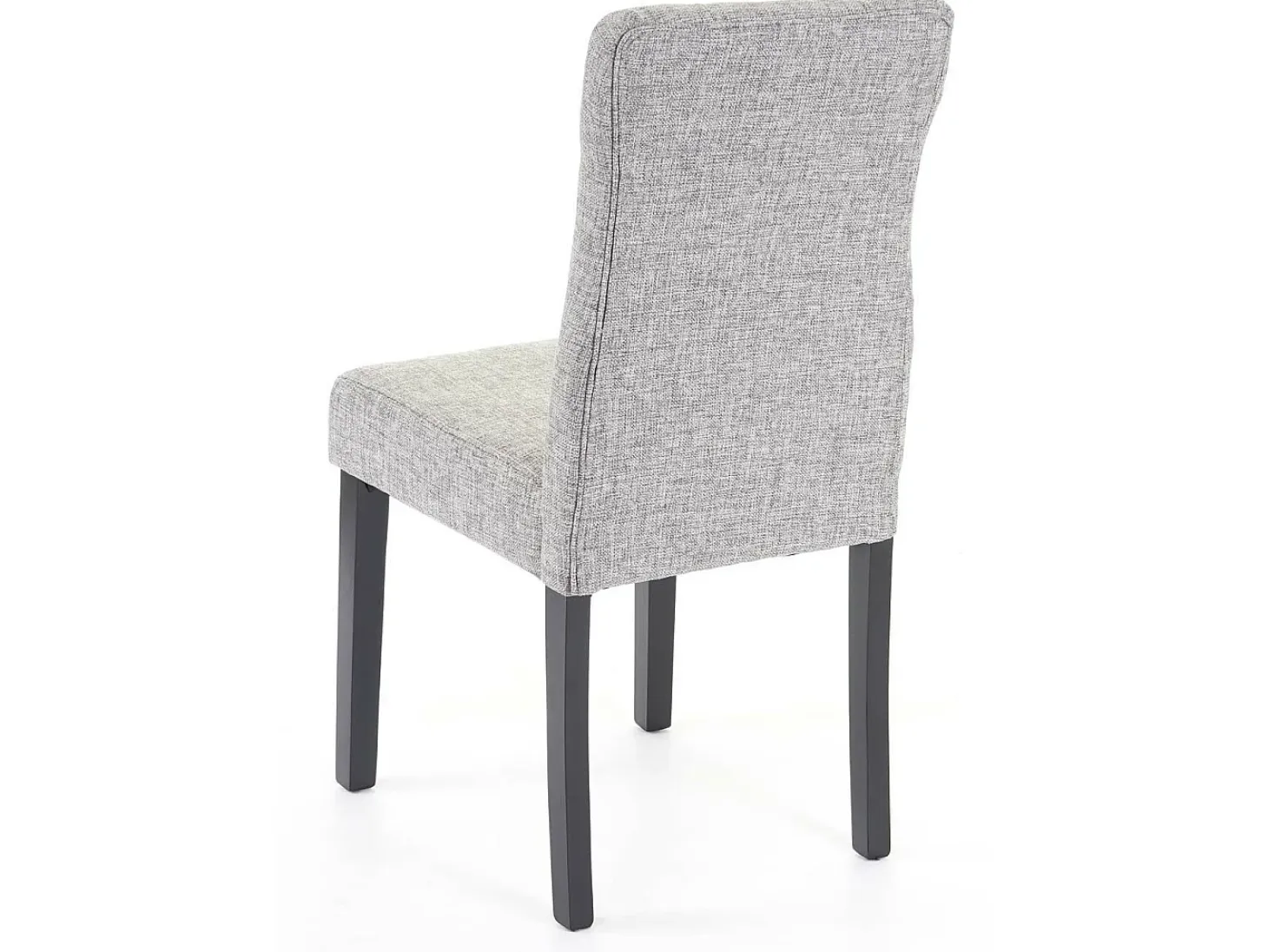 Silla de comedor MCW-E58 (set de 4), tela/textil gris, patas oscuras