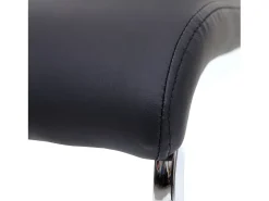 Silla de comedor MCW-F36 (juego de 2), imitación de cuero, negro