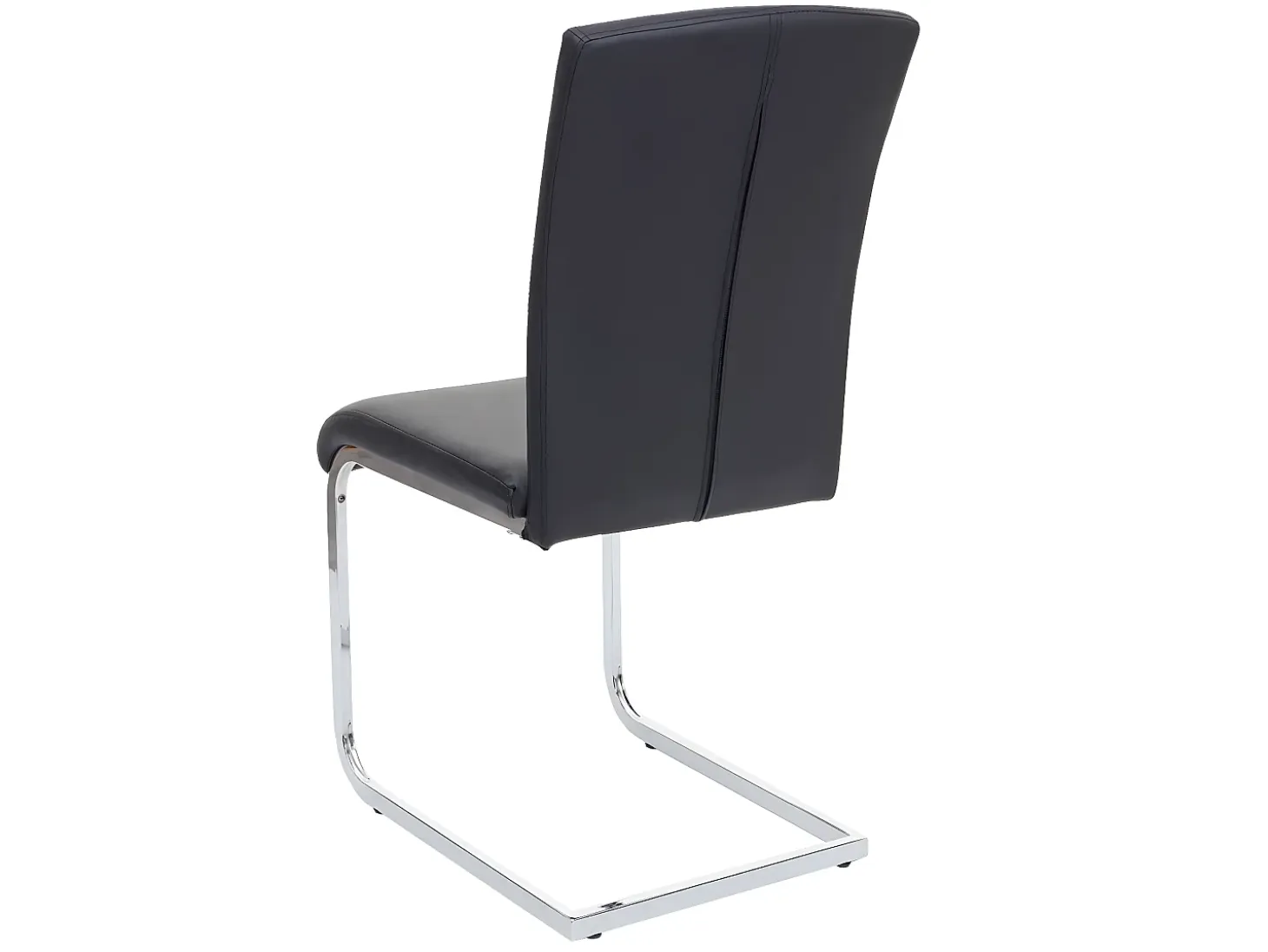 Silla de comedor MCW-F36 (juego de 2), imitación de cuero, negro