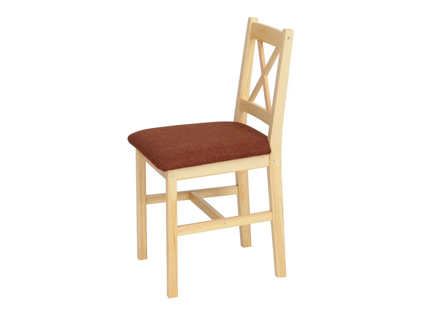 Silla de comedor MCW-F77 (juego de 2), tapizado natural terracota