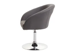 Silla de comedor MCW-F19 (juego de 6), polipiel gris