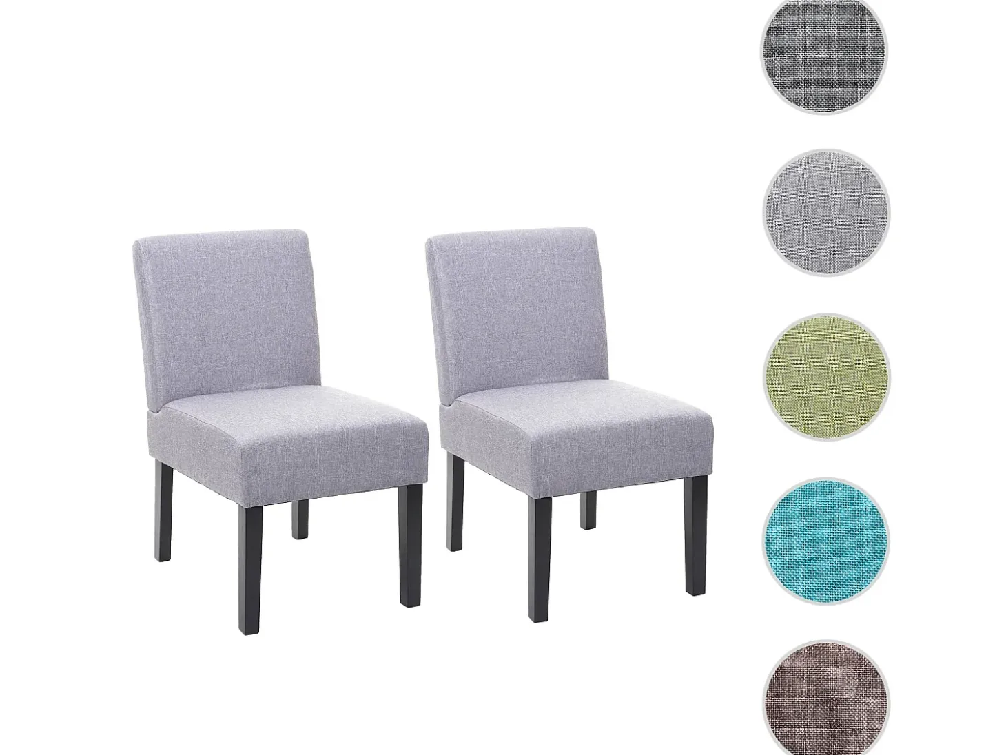 Silla de comedor MCW-F61 (set de 2), gris