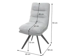 Silla de comedor MCW-G66, crema