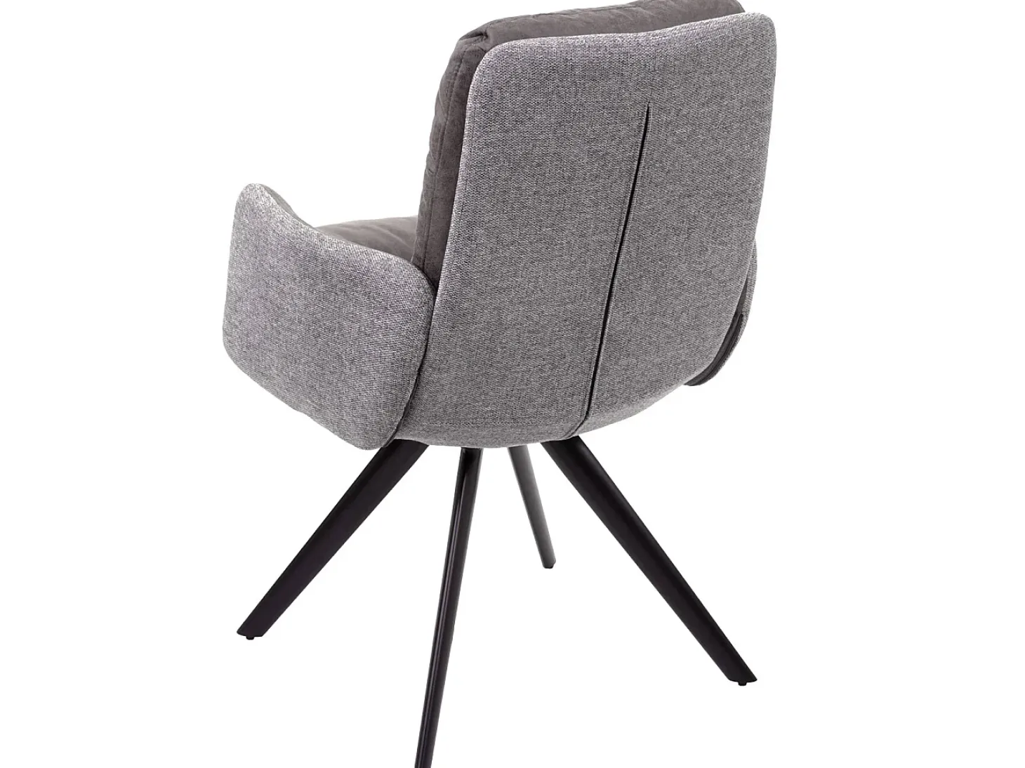 Silla de comedor MCW-G66, gris claro-gris, con reposabrazos