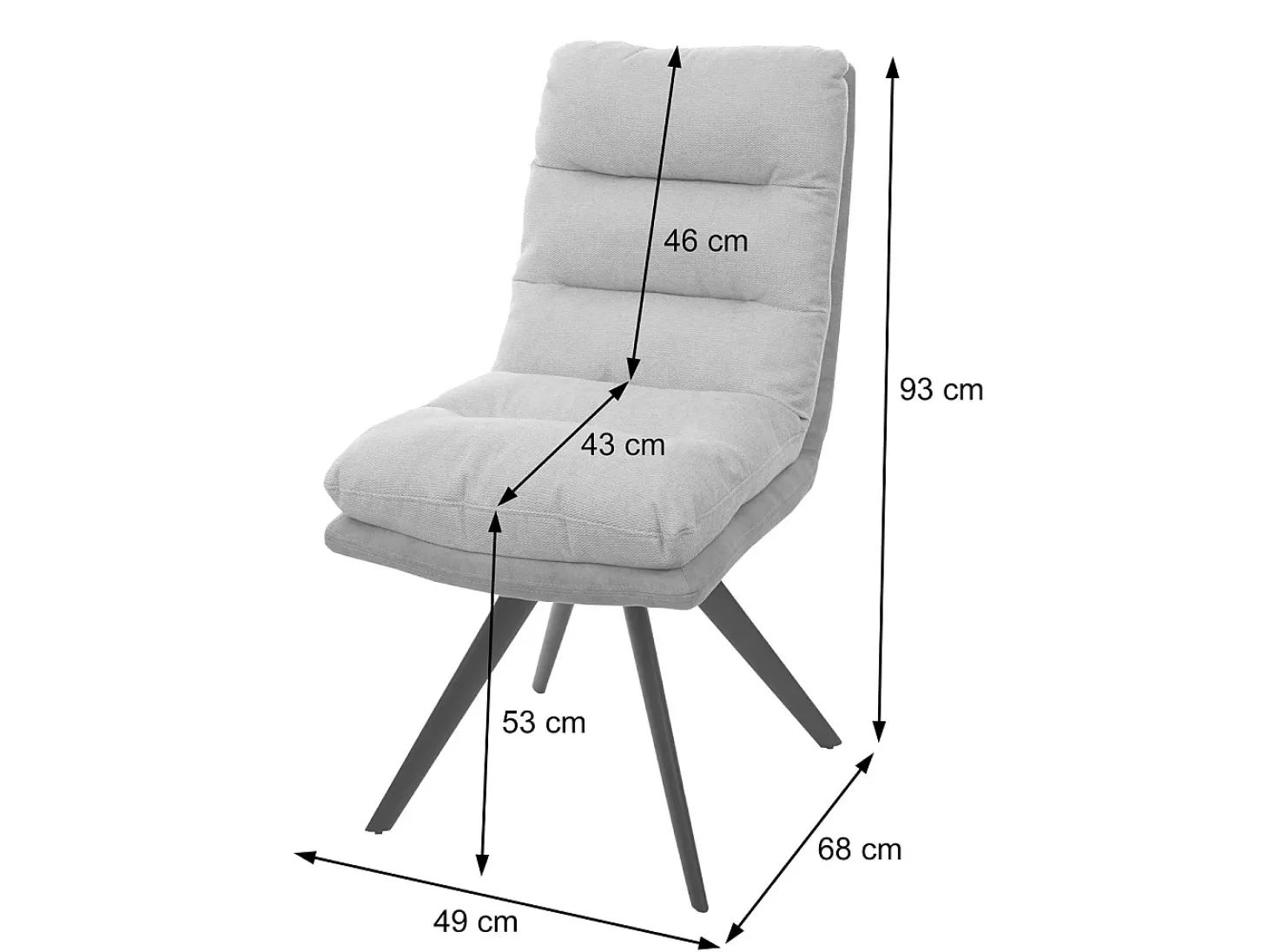 Silla de comedor MCW-G66, marrón-marrón oscuro