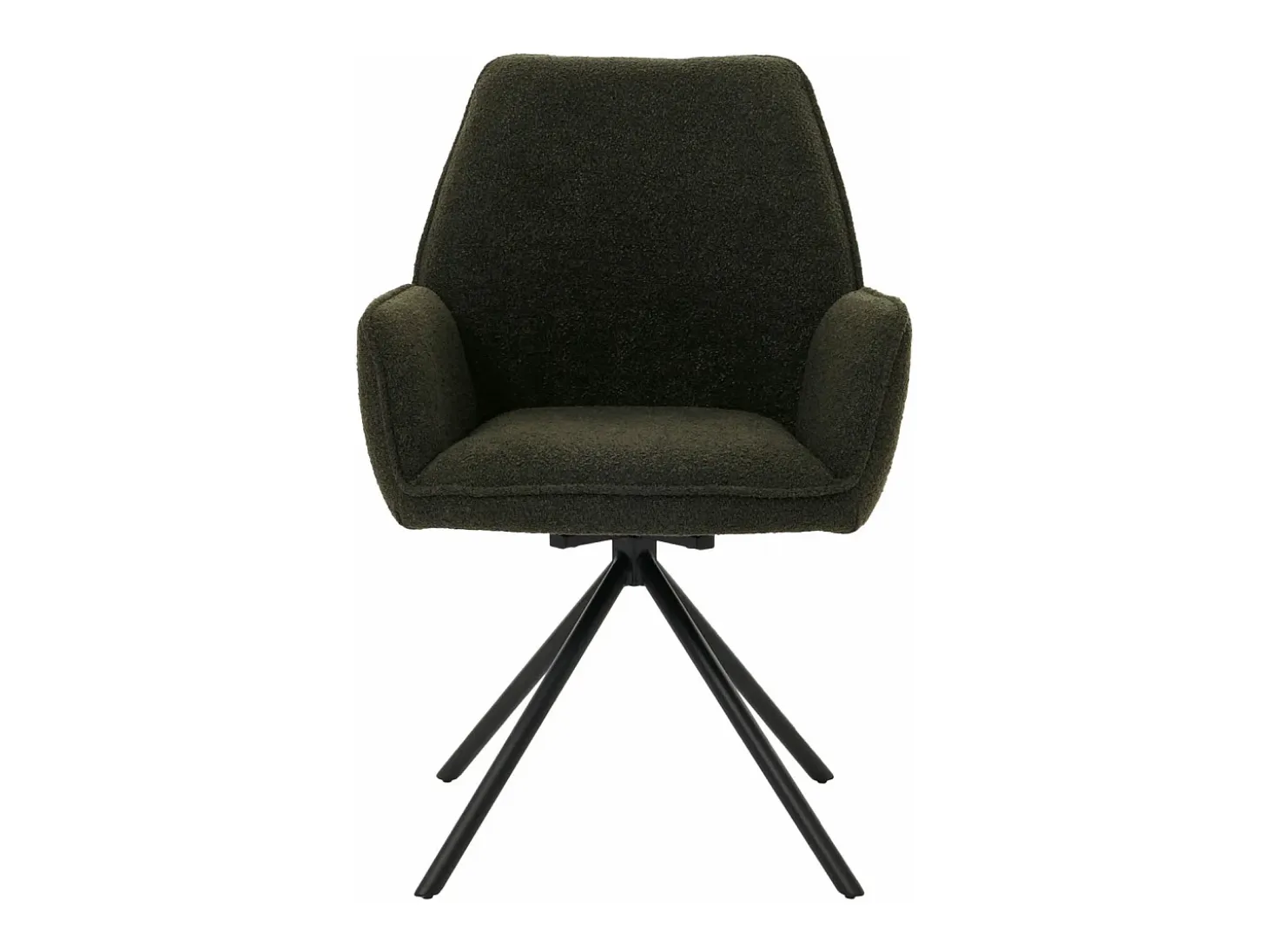Silla de comedor MCW-G67 Bouclé (set de 6), verde oliva