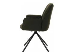 Silla de comedor MCW-G67 Bouclé (set de 6), verde oliva